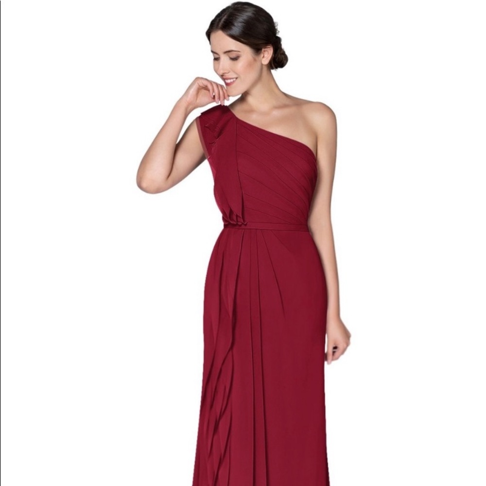 Bold in Burgundy Azazie Bridesmaid Gown